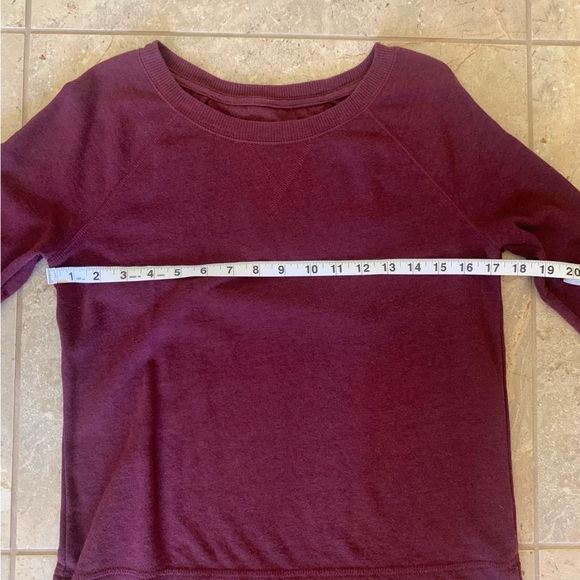Merona Women’s Maroon Purple Soft Long Sleeve Top Sweatshirt - Size Small - Picture 11 of 12